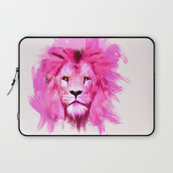 A pink lion looked at me Laptop Sleeve