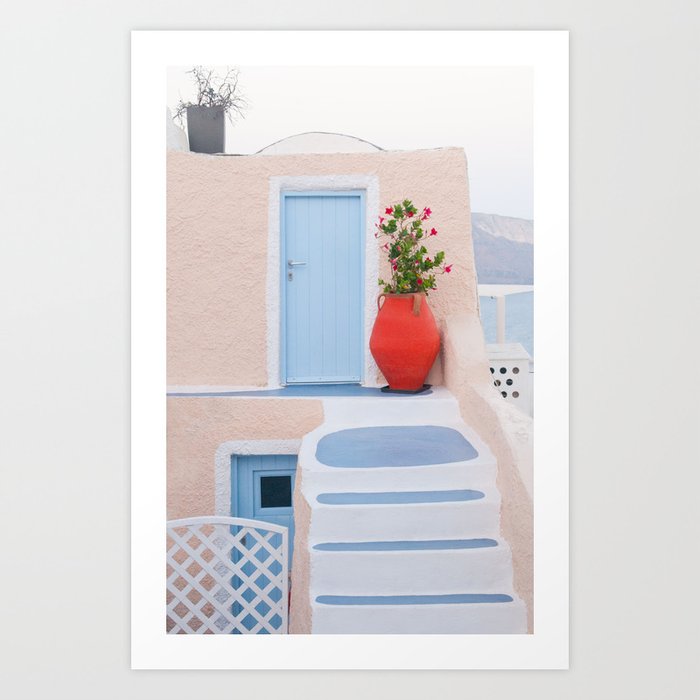 Dreamy Santorini Oia #3 #wall #art #society6 Art Print