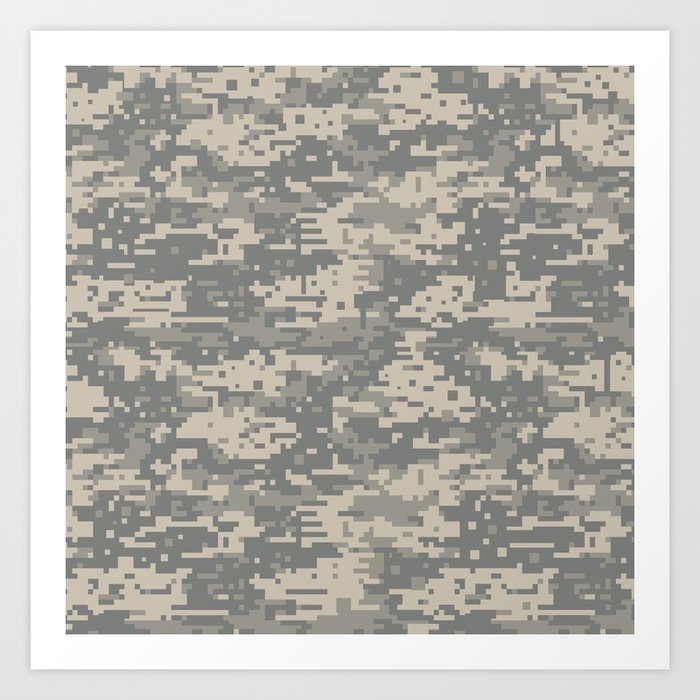 Army Digital Camo Camouflage Digis Digicam UCP Military Art Print