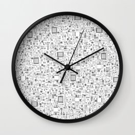 All Tech Line / Highly detailed computer circuit board pattern Wall Clock