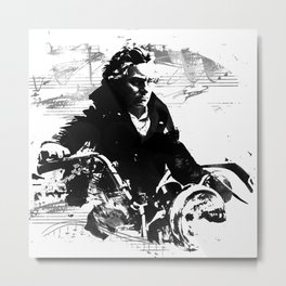 Beethoven Motorcycle Metal Print | Verdi, Stravinsky, Orchestra, Music, Motorcycle, Mahler, Funny, Symphony, Graphicdesign, Ludwig 