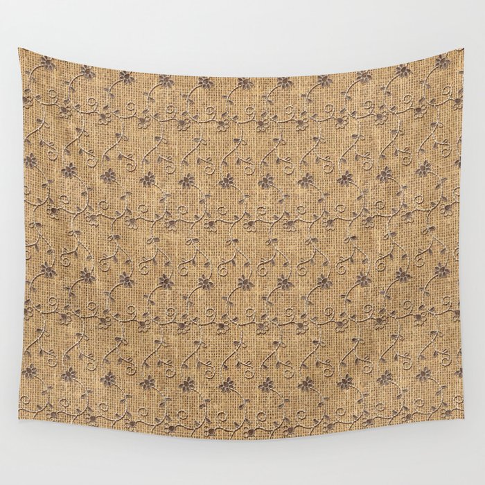 Burlap tapestry discount