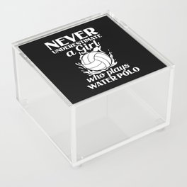 Water Polo Ball Player Cap Goal Game Acrylic Box