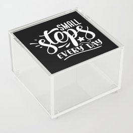 Small Steps Every Day Motivational Quote Acrylic Box