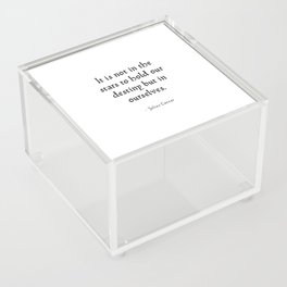 Julius Caesar - Inspirational Shakespeare Quote Acrylic Box