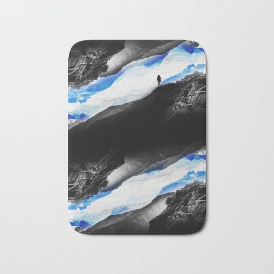 Vision of the frosty mountains Bath Mat