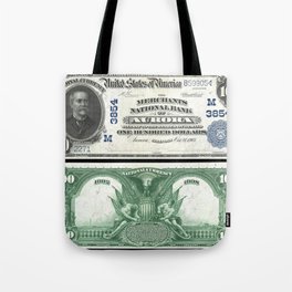 1907 U.S. Federal Reserve One-Hundred Dollar John J. Knox Aurora Bank Note Tote Bag