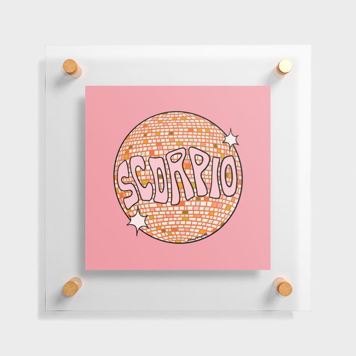 Scorpio Disco Ball Floating Acrylic Print