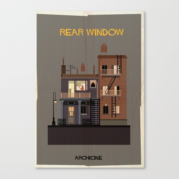 Rear Window   Directed by Alfred Hitchcock Canvas Print