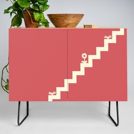 Simple minimal stairs with flower and sprout 3 Credenza