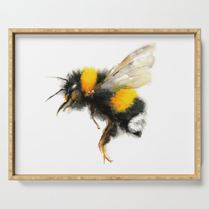 Yellow Bumble Bee Serving Tray