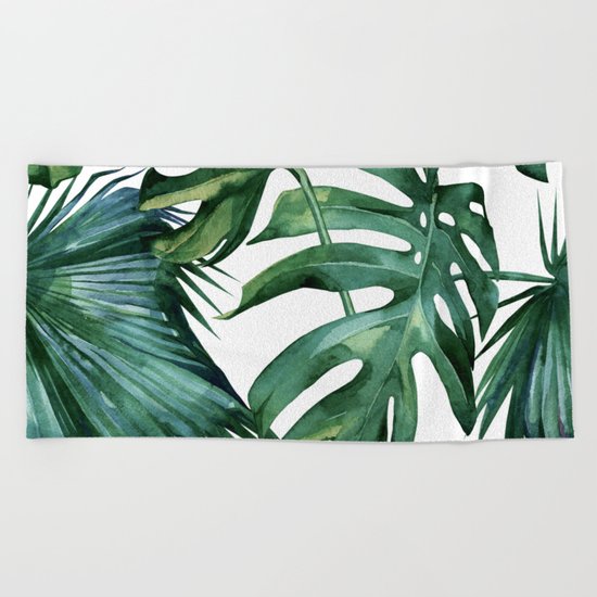 Simply Island Palm Leaves Beach Towel