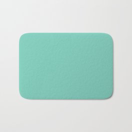 Light Aqua Green Solid Color Pantone Beveled Glass 14-5714 TCX Shades of Blue-green Hues Bath Mat