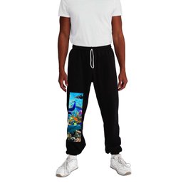 Ocean Dolphin Shark Turtle Coral Sea Fish Orca Whale Reef Sweatpants
