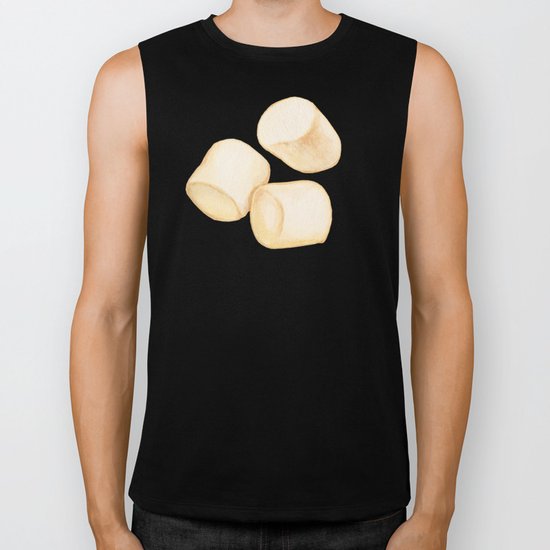 Marshmallow Pattern - Pink Biker Tank