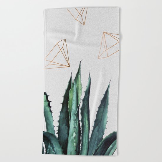 Agave Geometry #society6 #decor #buyart Beach Towel