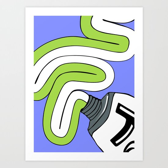 Toothpaste Art Print