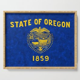 State Flag of Oregon Obverse US Flags Standard Banner Colors Serving Tray