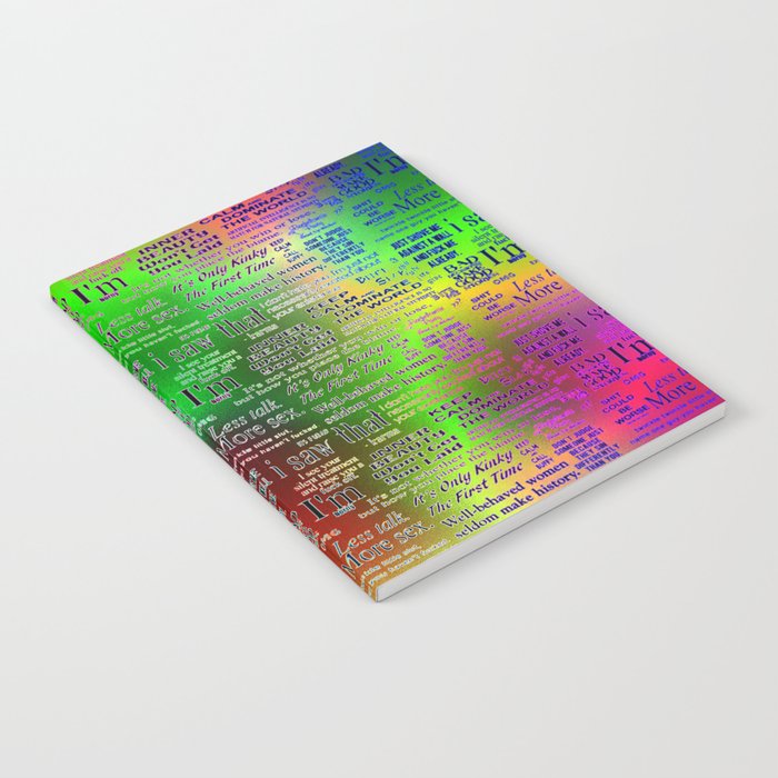Neon Quotes Memes Notebook By Surrealpeteart