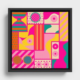 Pink Zoo Framed Canvas