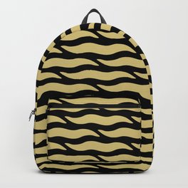 Tiger Wild Animal Print Pattern 364 Black and Gold Backpack
