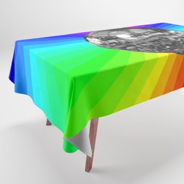 Disco Ball Rainbow Funky Prism Party Tablecloth