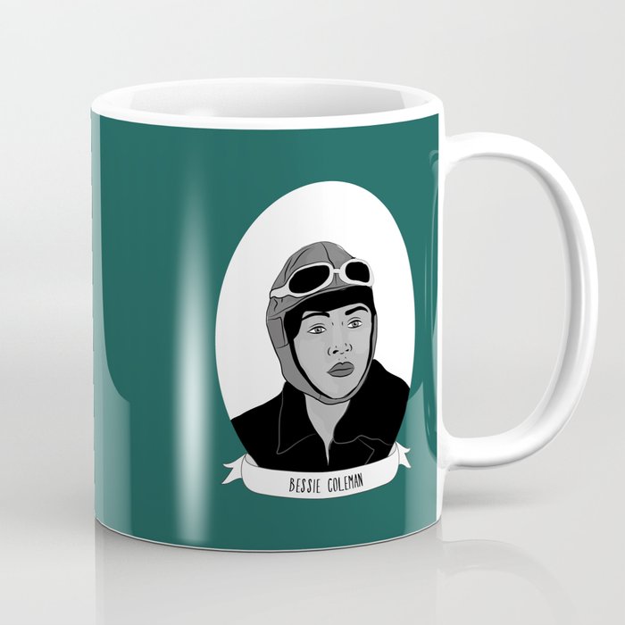 Bessie Coleman Illustrated Portrait Coffee Mug by Illustrated