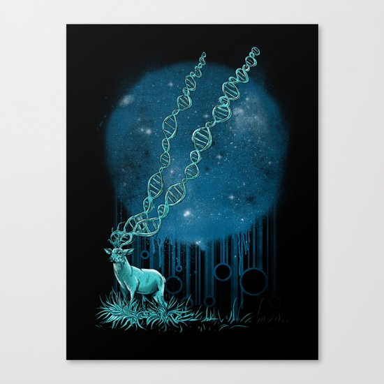 DNA Deer Canvas Print