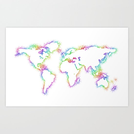 World map Art Print