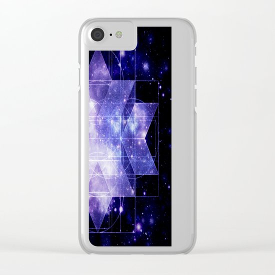 galaxy sacred Geometry Clear iPhone Case