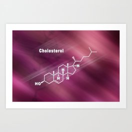 Cholesterol Hormone Structural chemical formula Art Print