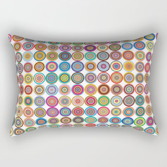 Circle color green rose Rectangular Pillow