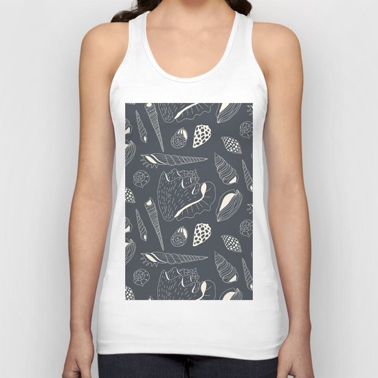 Sea shells pattern Unisex Tank Top