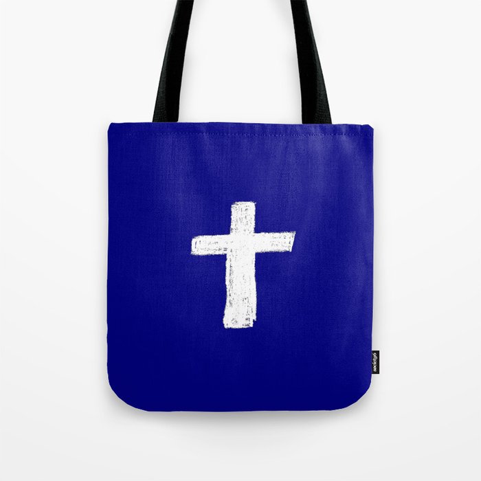 Christian Cross Chalk version Tote Bag