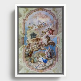 Melk Abbey Ceiling Fresco Painting Baroque Fresco Renaissance Mural  Framed Canvas