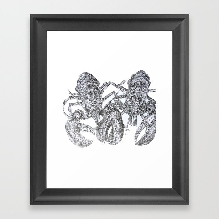 Lobster Love Framed Art Print