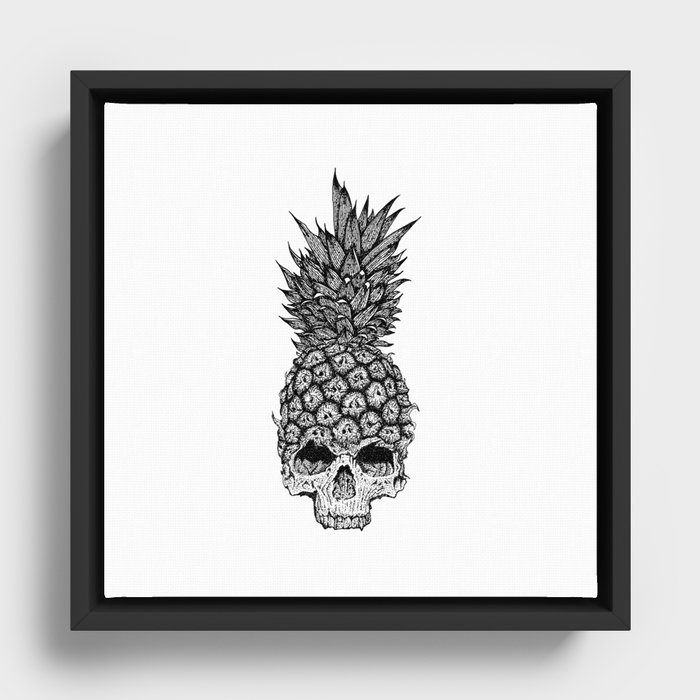 pineapple skull Framed Canvas