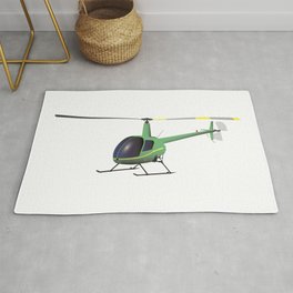 Light Green and Yellow Helicopter Rug