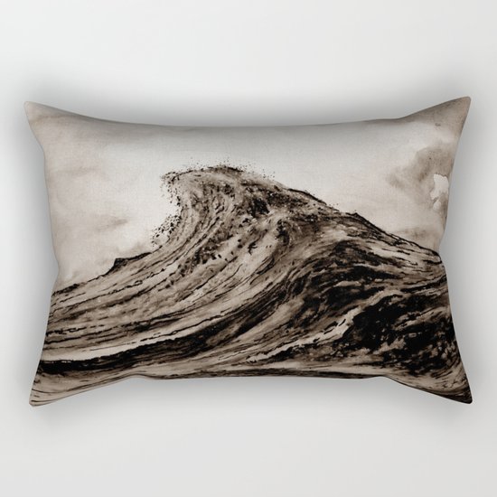The WAVE - sepia Rectangular Pillow