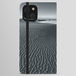 White Sand Dunes bw iPhone Wallet Case
