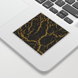 Cracked Space Lava - Gold Sticker