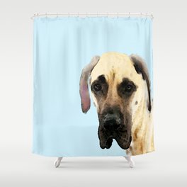 Great Dane Art - Dog Painting by Sharon Cummings Shower Curtain