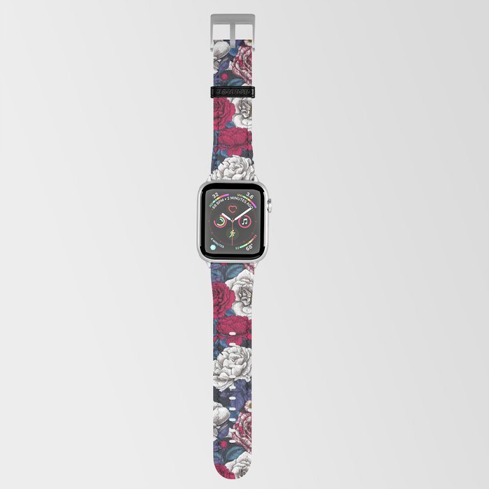 Peacocks in the rose garden 2 Apple Watch Band