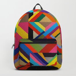 Multi Colour geometric abstract art Backpack