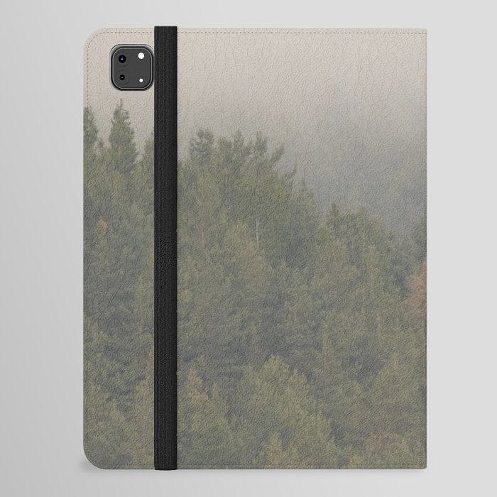  Spring Misty Morning Pine Forest in the Scottish Highlands iPad Folio Case