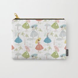 Women With Parasols Mid Century Summer Carry-All Pouch