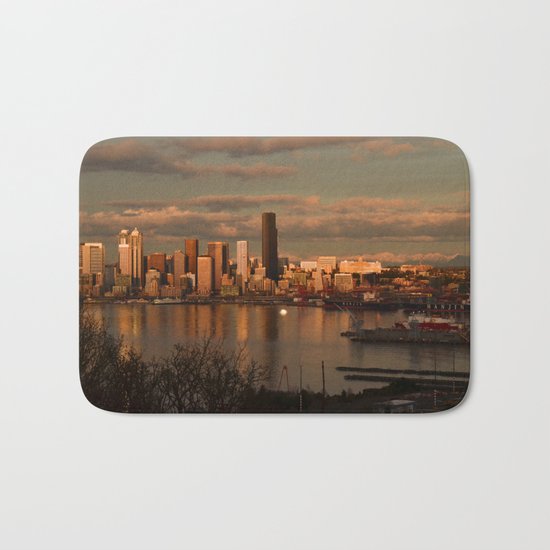 Seattle Cityscape Bath Mat