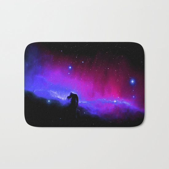 nEbulA : Horsehead Nebula Fuchsia & Violet Bath Mat