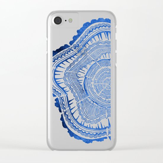 Growth Rings – 65 Years – Navy Clear iPhone Case