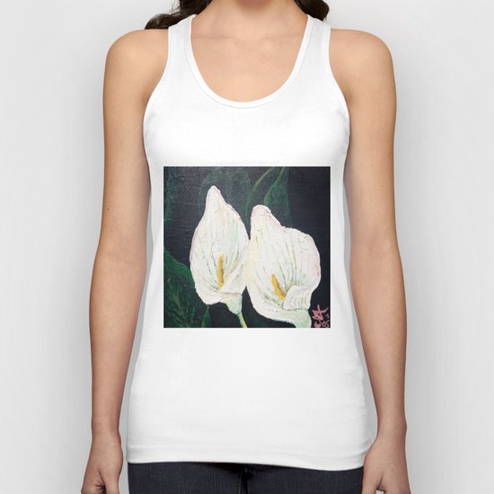 Calla Lily ... Winter Lilly Lily Lilies Lillies White Unisex Tank Top